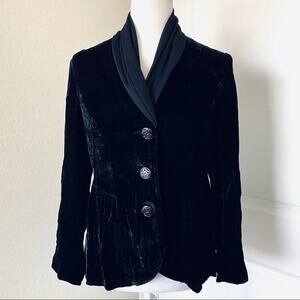 J. Jill Velour Button Front Jacket